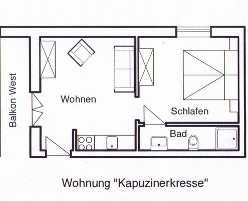 3 Sterne Appartement Kapuzinerkresse Grundriss Ferlhof Krün