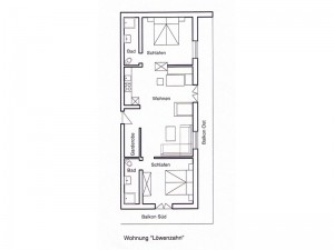 5 Sterne Appartement Ferlhof Krün Löwenzahn Grundriss