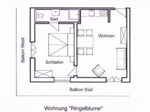 4 Sterne Appartement Ferlhof Krün Grundriss Ringelblume