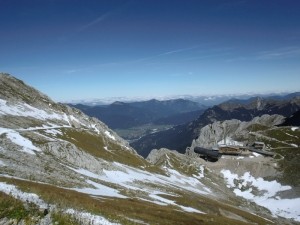 Blick auf das Karwendel- und Wettersteingebirge Ferienappartement Ferlhof Krün