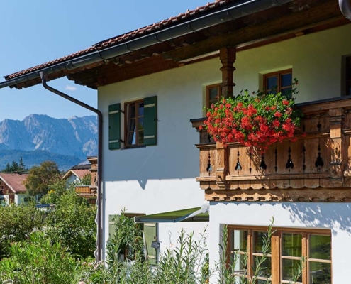 Ferienwohnung Krün Soiern Hausblick